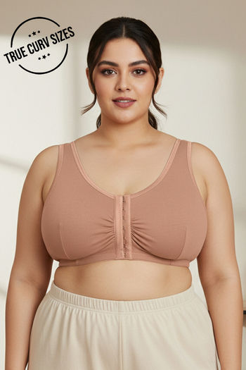 Buy Zivame True Curv Double Layered Non Wired 3/4Th Coverage Super Support Bra - Roebuck Skin